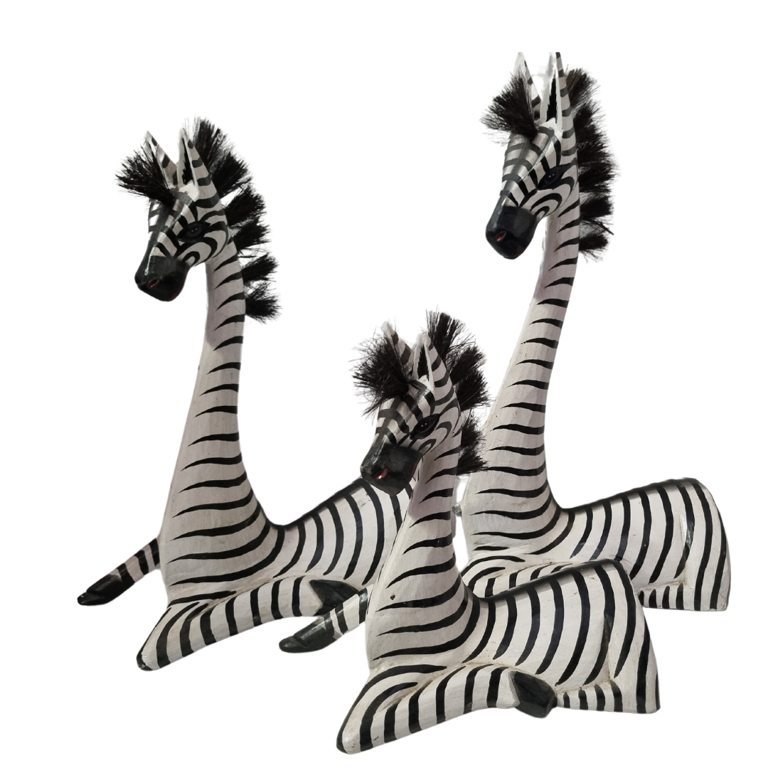 Zebra Statue Sitting - Resting