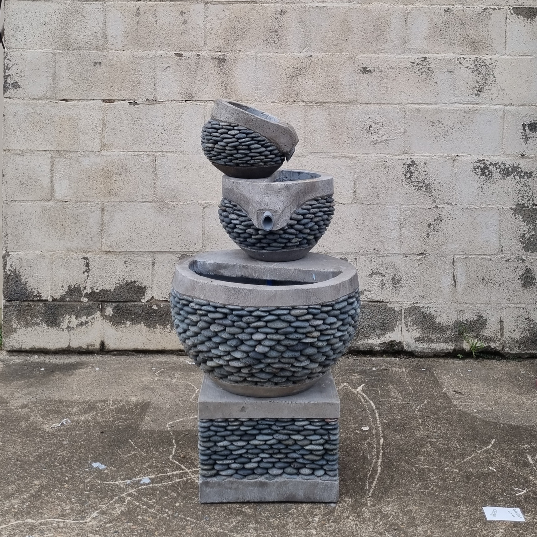 Pebble Style Cascading Water Feature