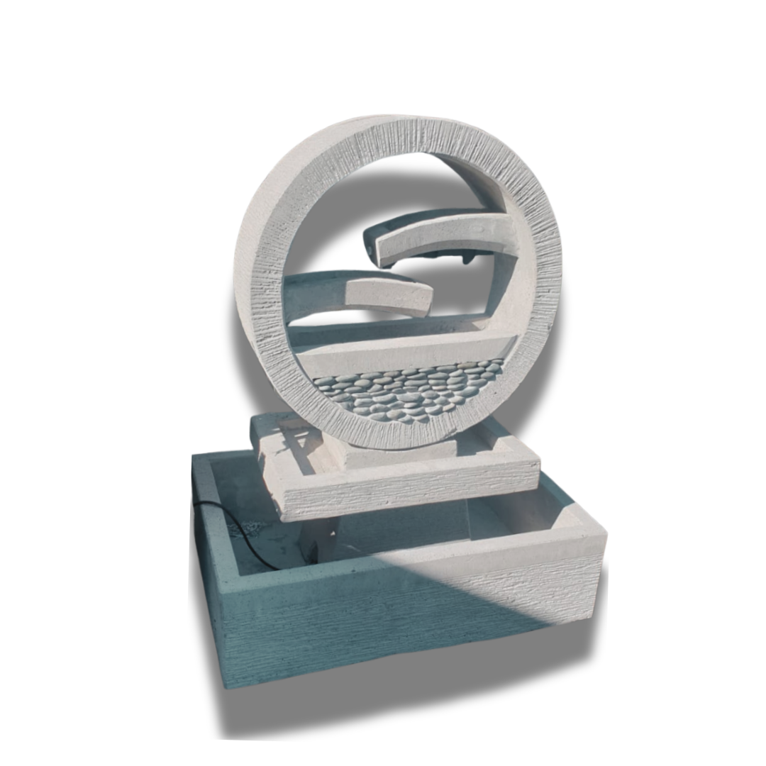 Decorative item with a circular design on a white background