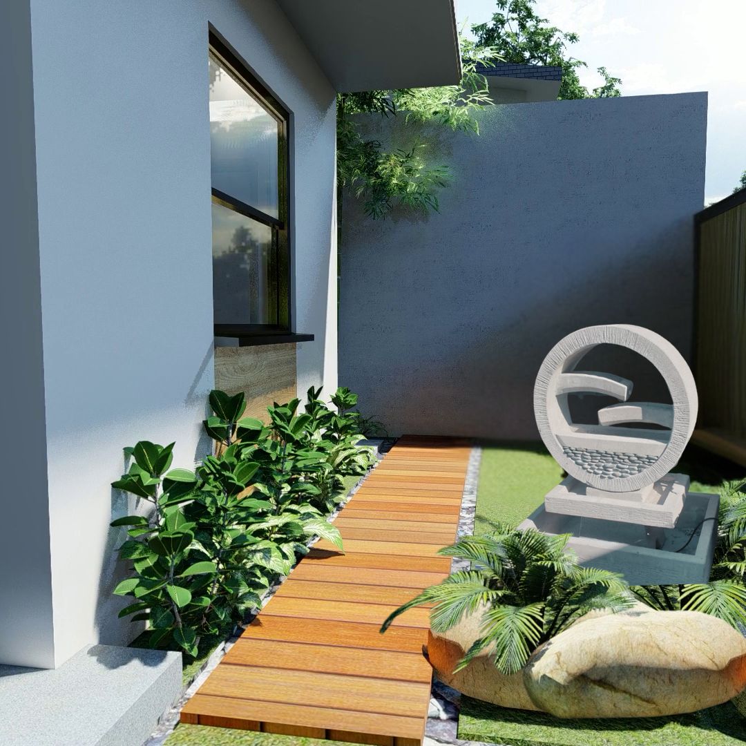 Garden Fountain set in a garden