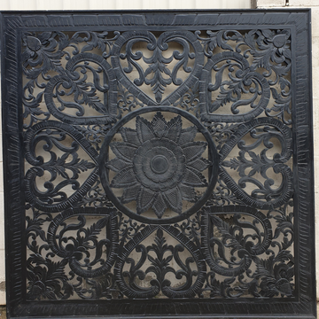 Classy Black Balinese Style Bed Head