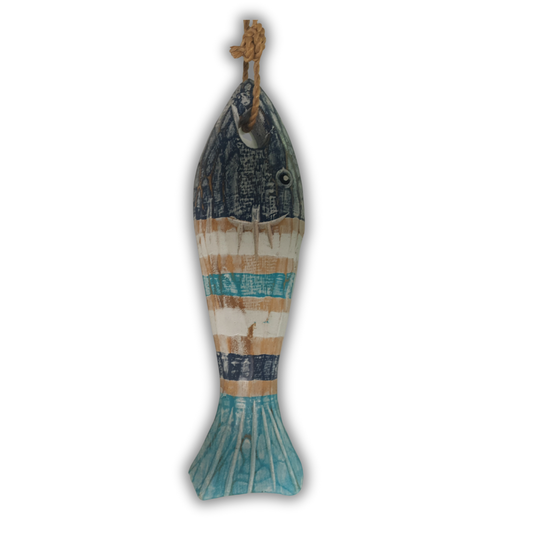 Wooden Fish Hanging on Rope