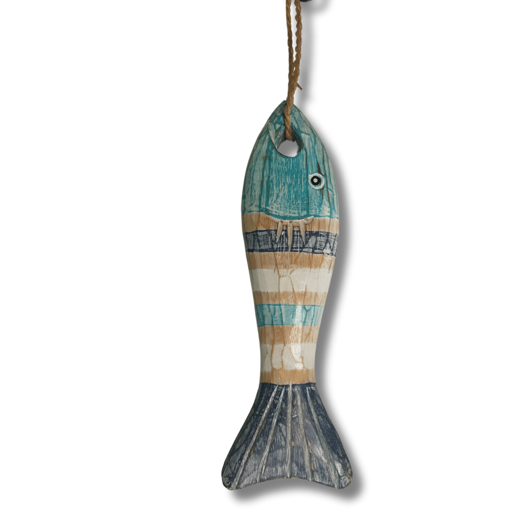 Wooden Fish Hanging on Rope