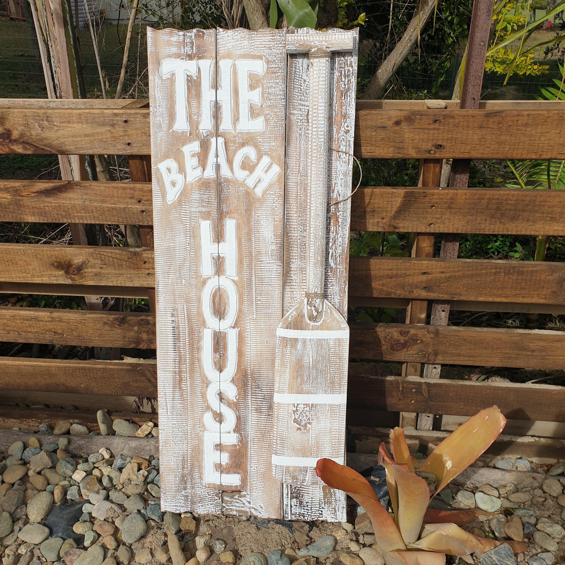 The Beach House Wooden Sign