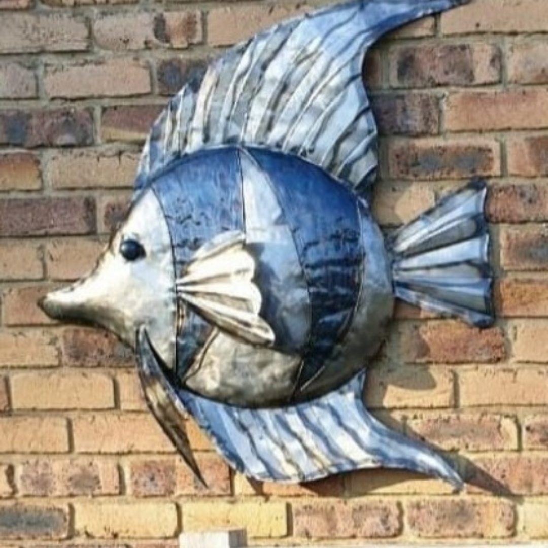 Silver Angel Fish Metal Craft