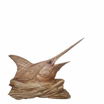 Wood Carving Marlin Fish Solid