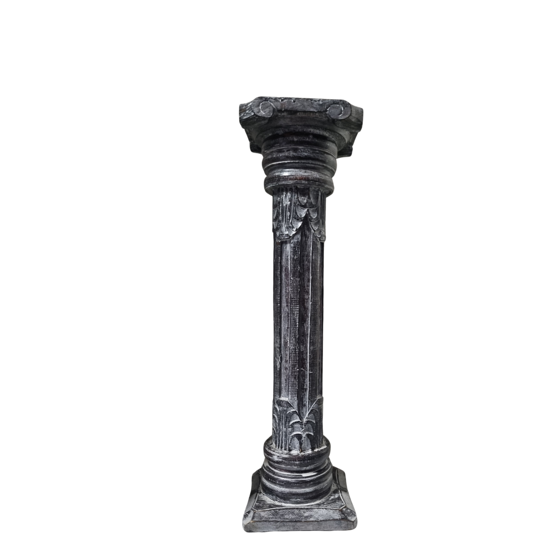 Wooden Hand Carved Pillar Brown