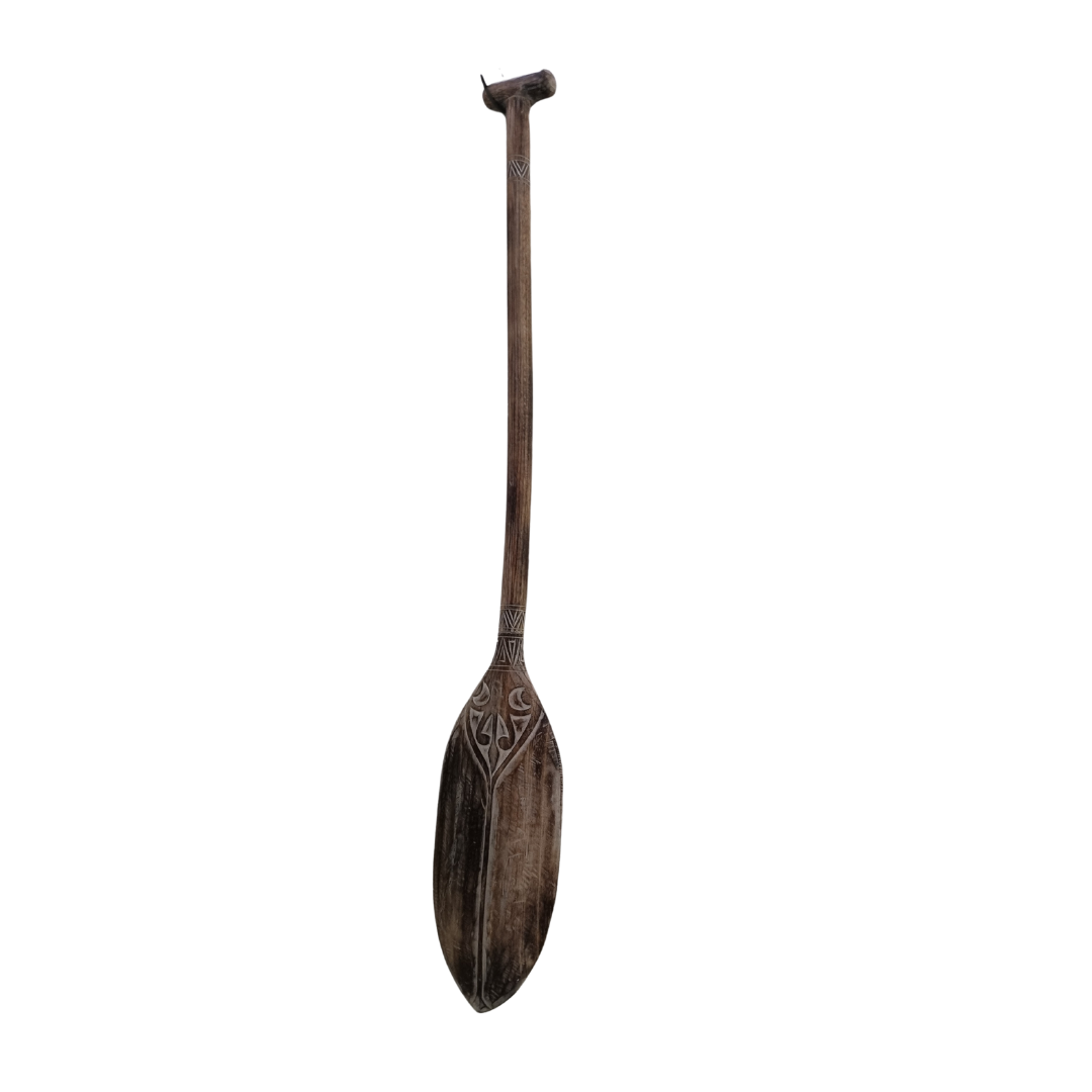Tribal Carved Wooden Paddle
