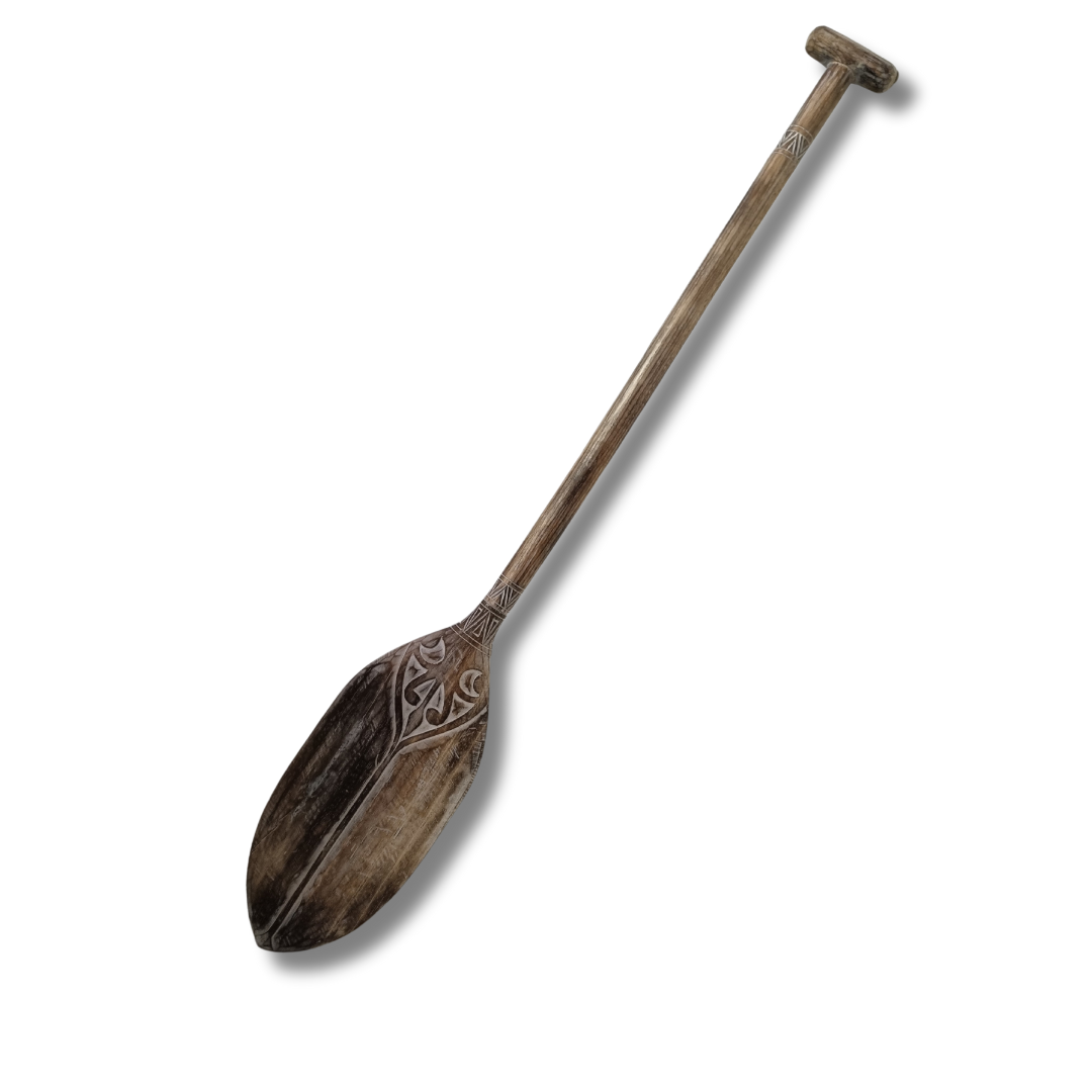 Tribal Carved Wooden Paddle
