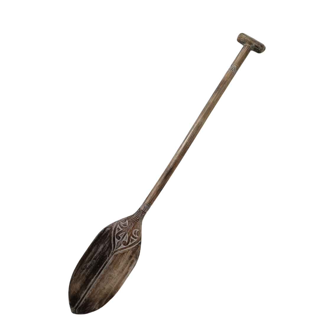 Tribal Carved Wooden Paddle