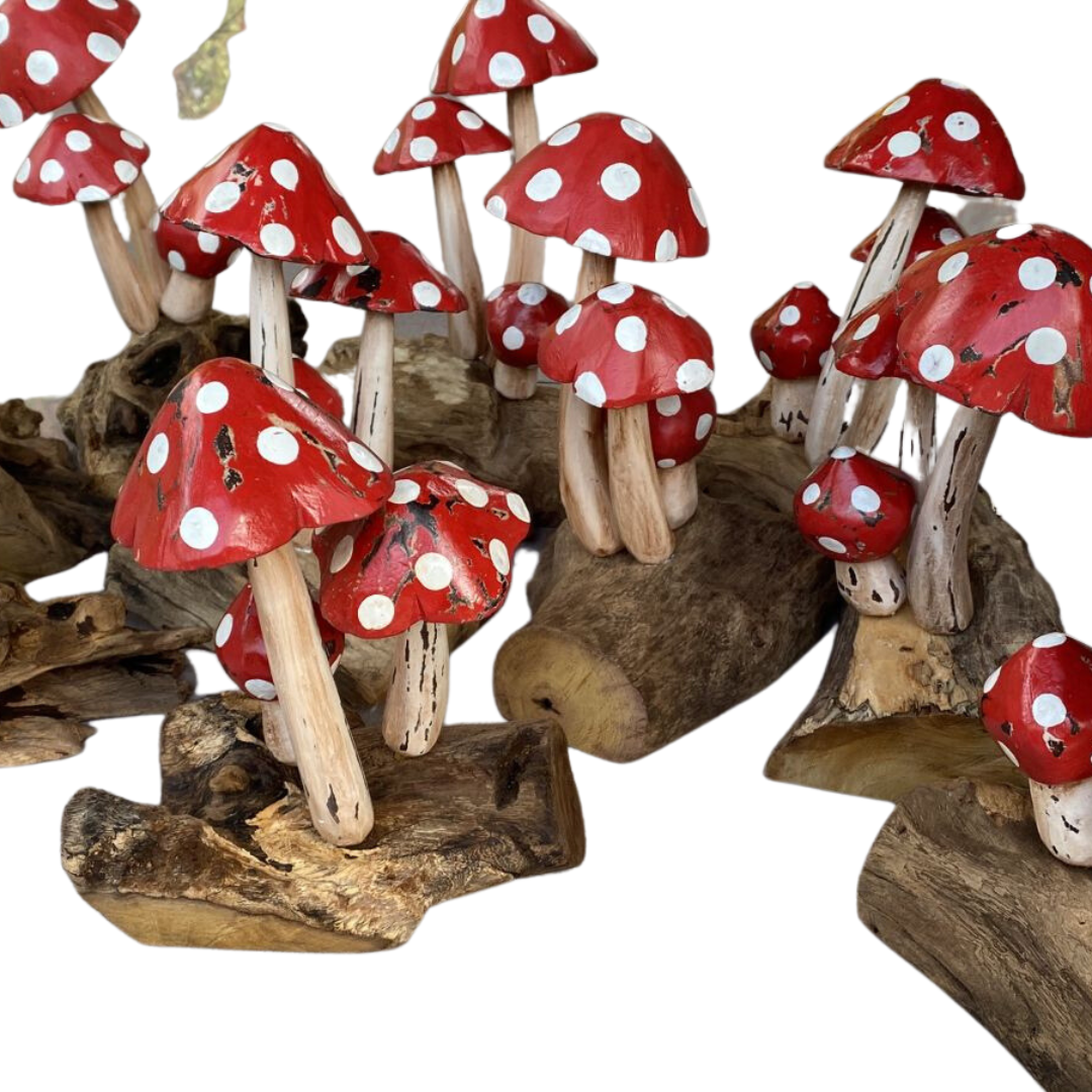 Red Top Mushroom Carving 