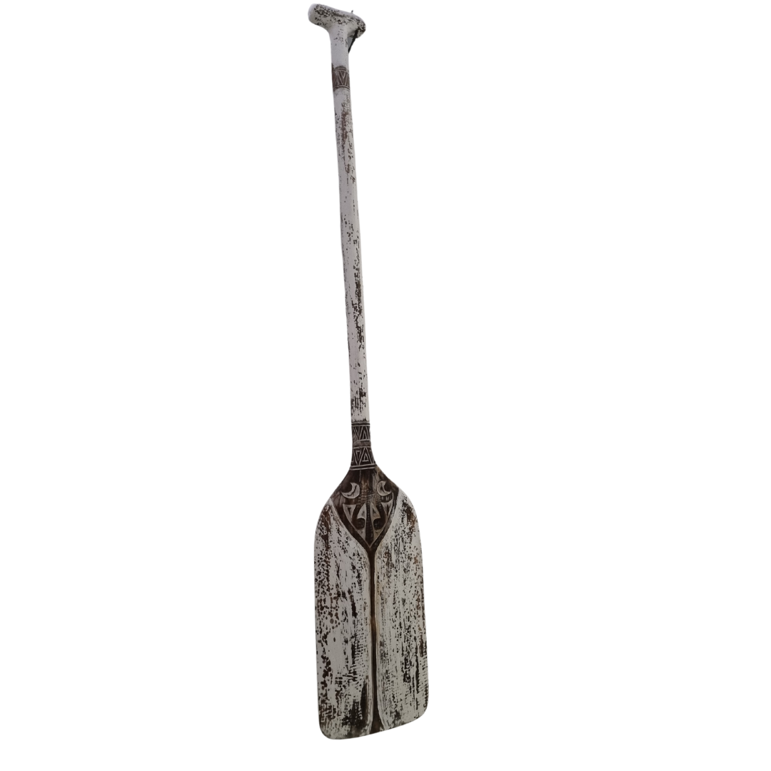 Tribal Carved Wooden Paddle