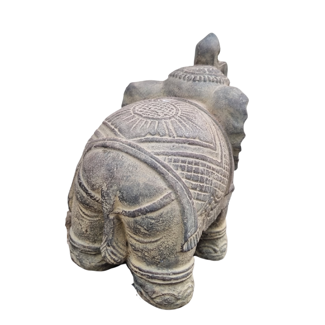 Elephant statue back view