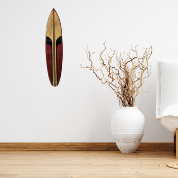Surfboard Wall Art Rustic Brown
