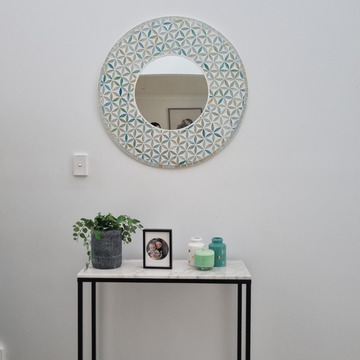 Handmade Round Mosaic Mirror