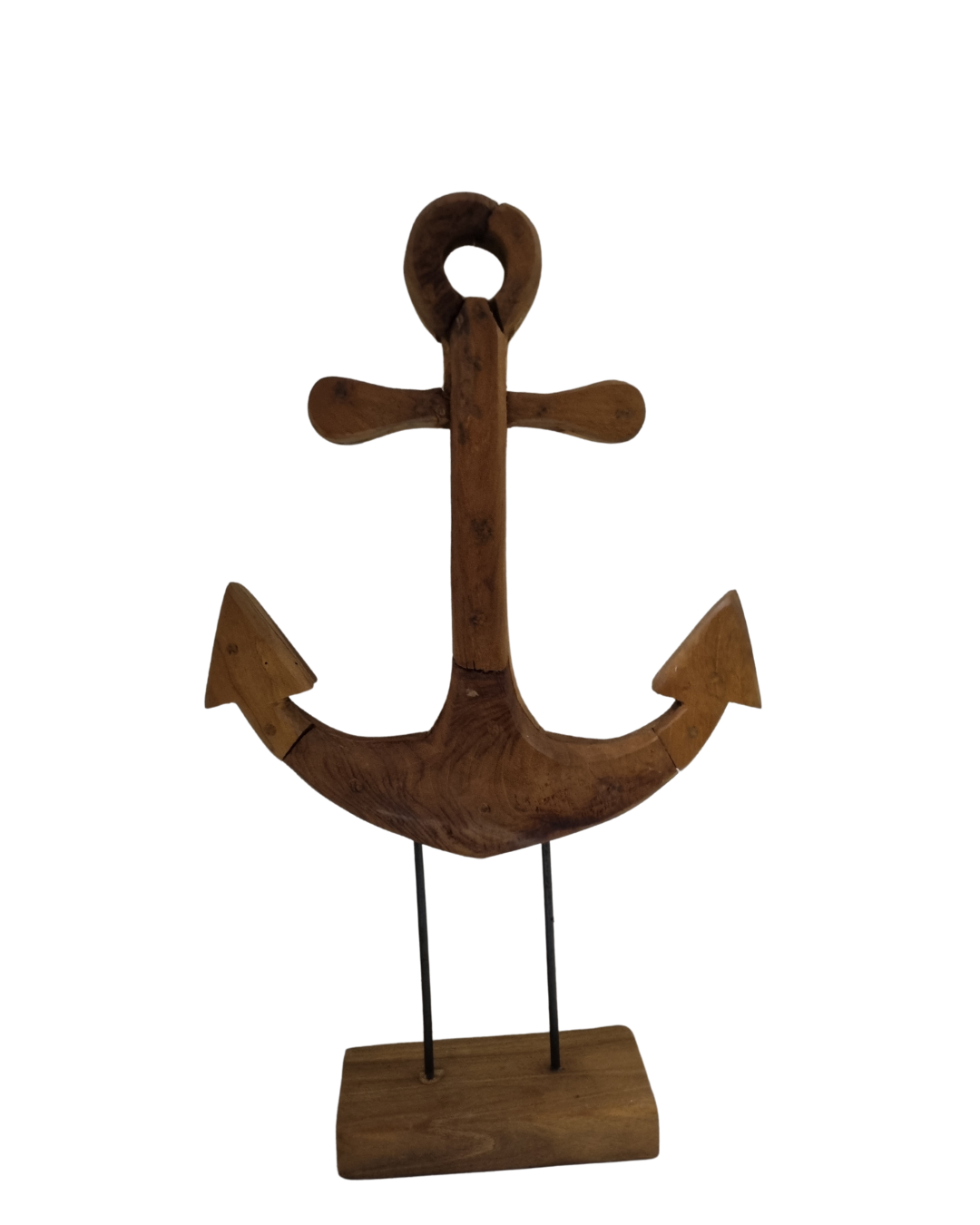 Rustic Reclaimed Teak Anchors ON STAND 