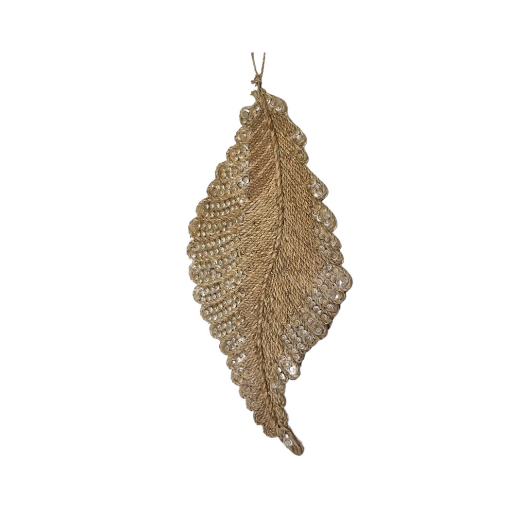 Wall Art Leaf Design Jute Rope