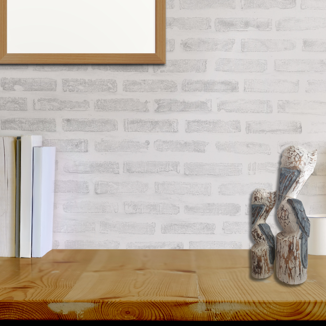 Wooden Pelicans Rustic Finish Blue