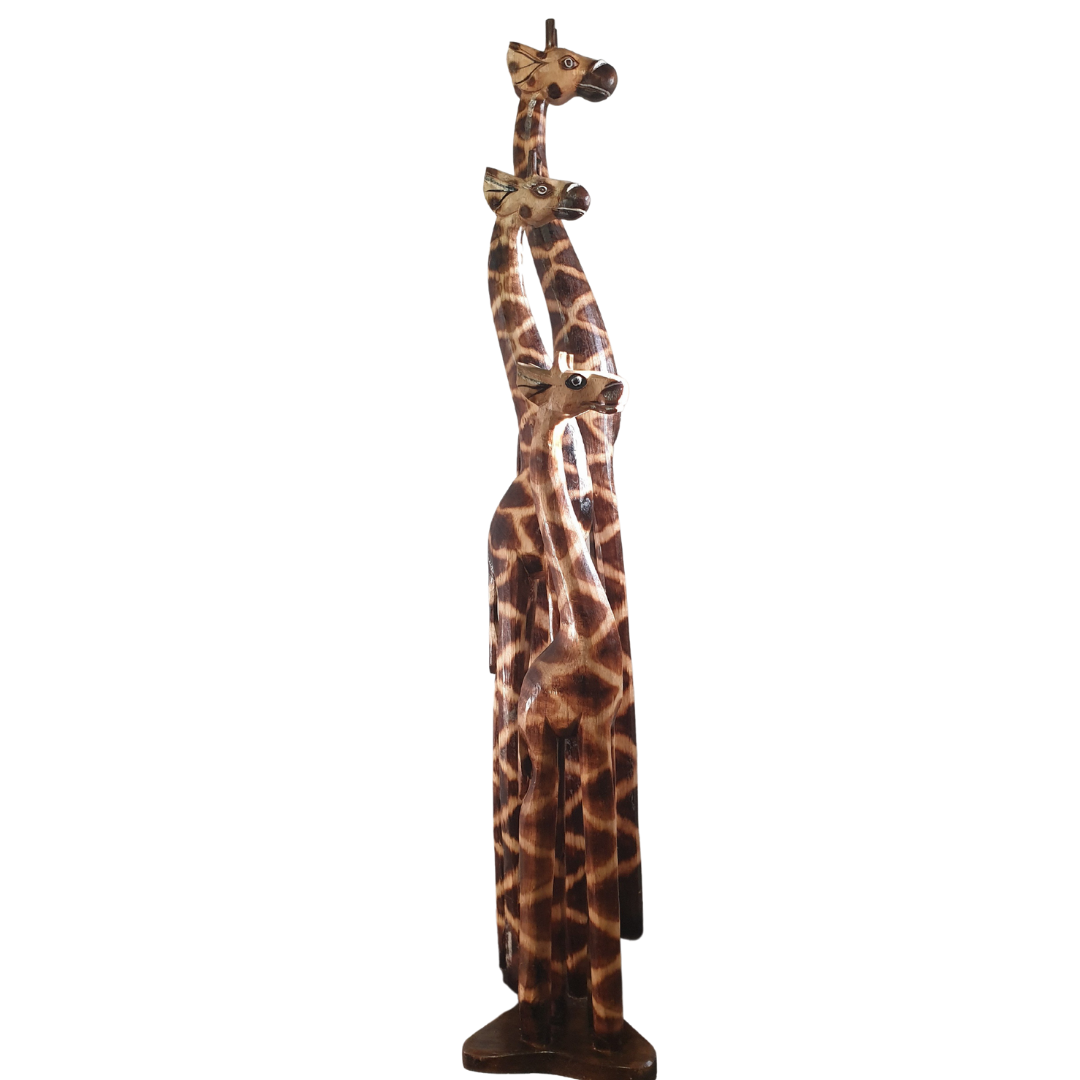 Large Giraffe Statues Wooden