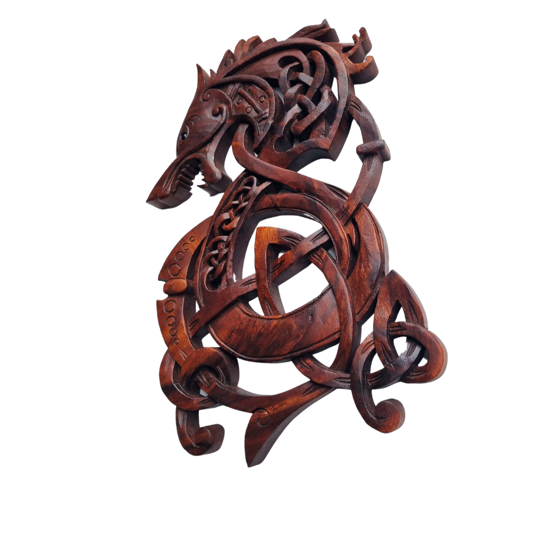 Dragon Sculpture Wooden Wall Art 