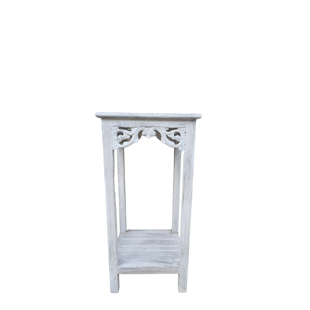 Rustic White Wooden Plant Stands