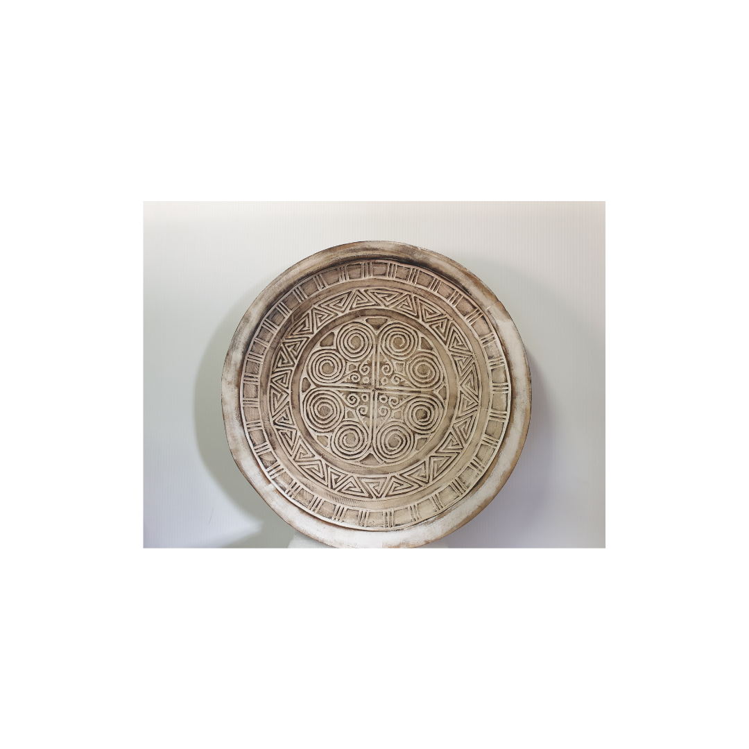 Tribal Art Platter White