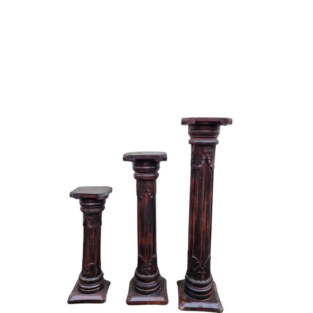 Wooden Hand Carved Pillar