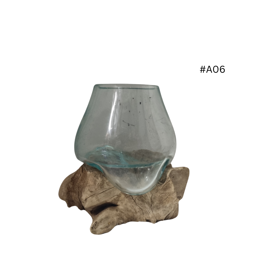 Moulded Glass onto Driftwood