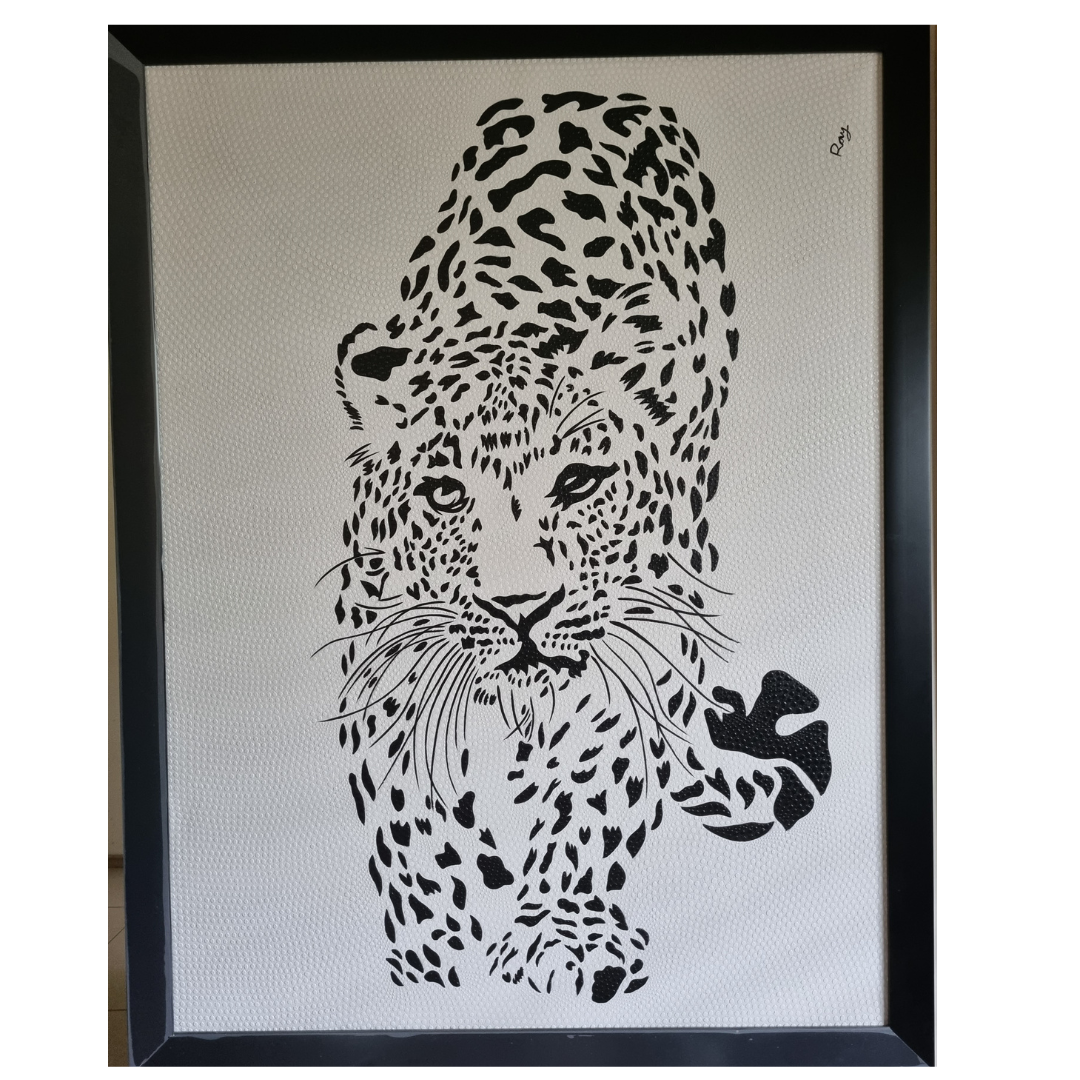 Leopard Style Dot Art Painting