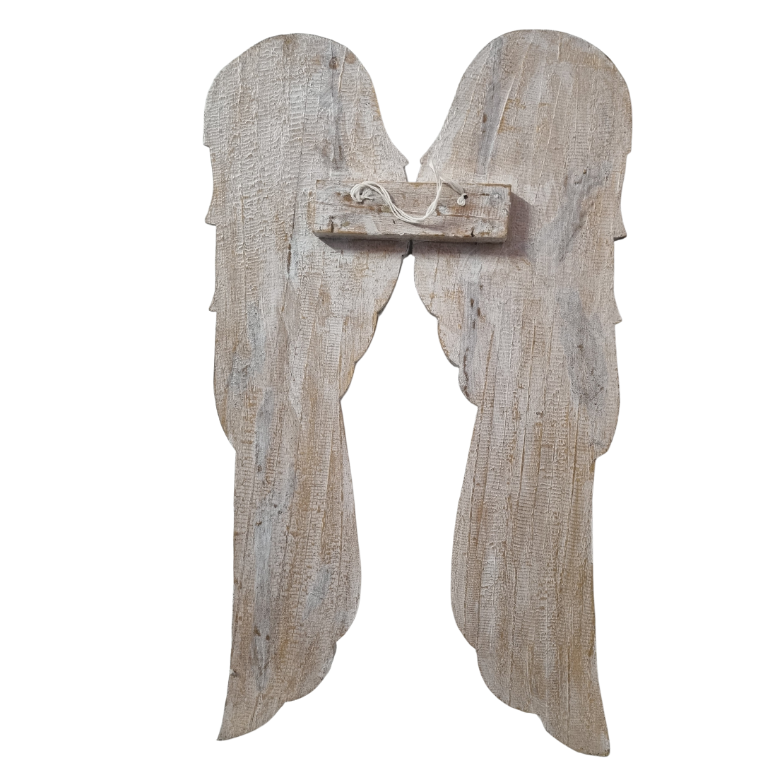 backview of the wooden wings