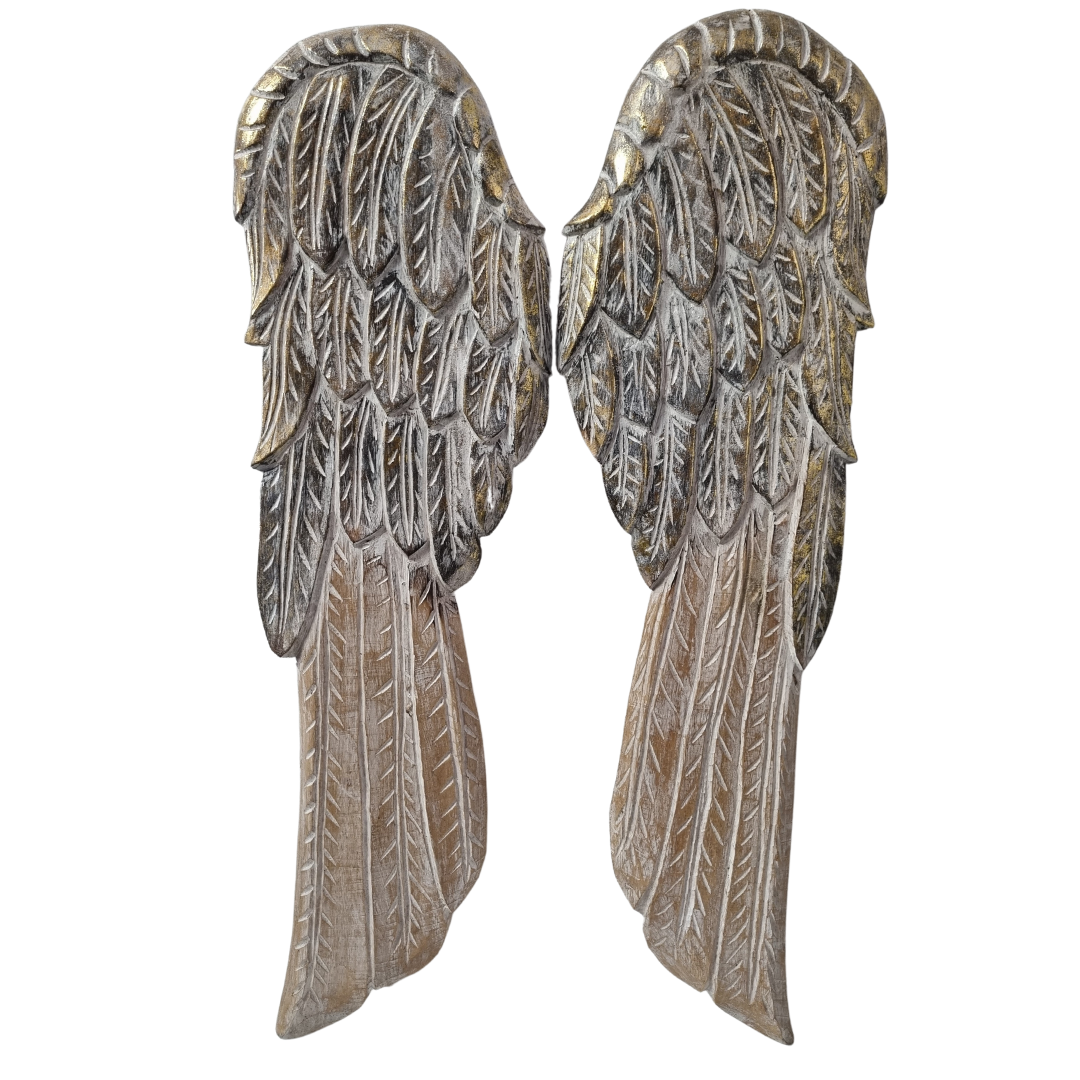 bronze gold brown colour wooden wings 