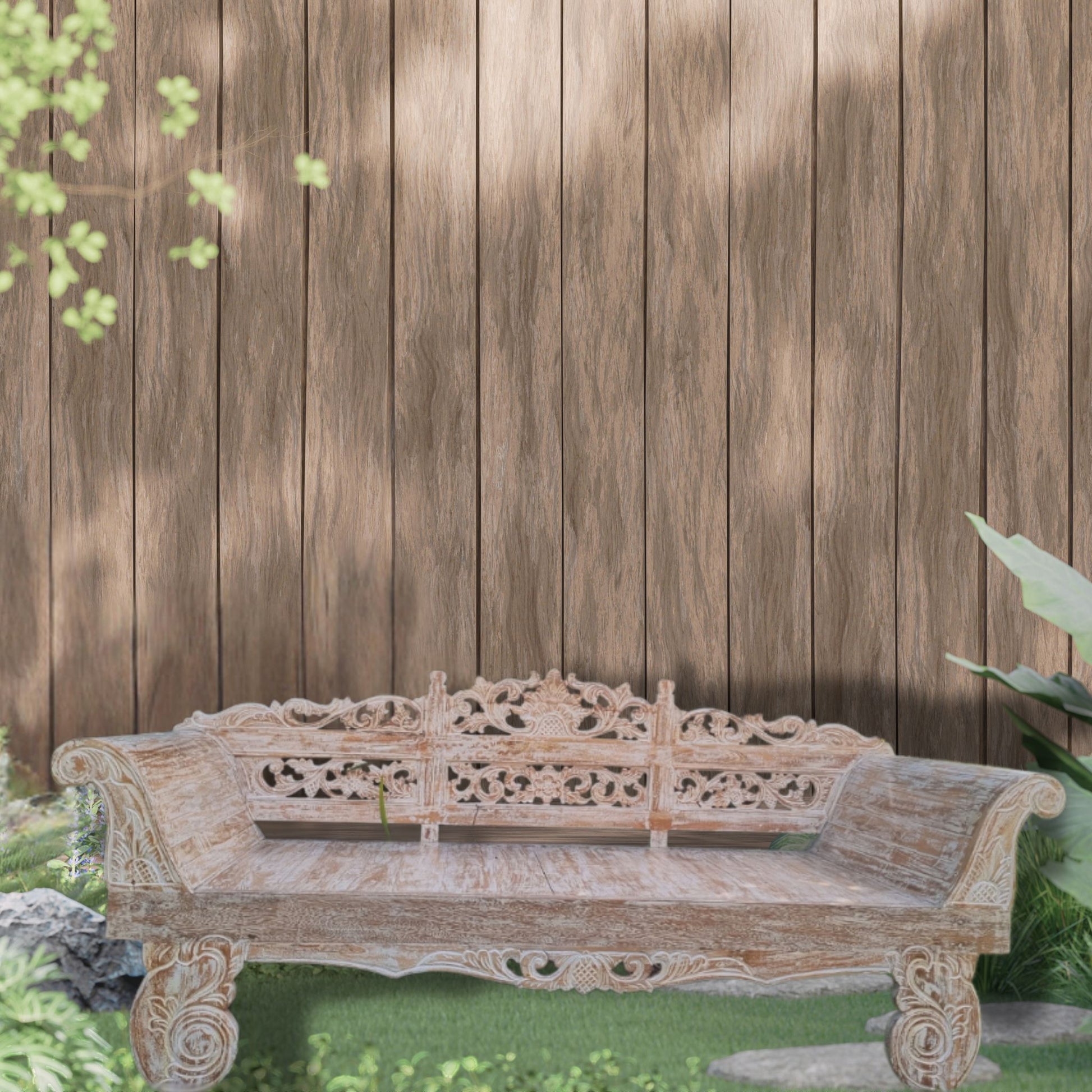 Balinese Style Day Bed Solid Wooden Furniture