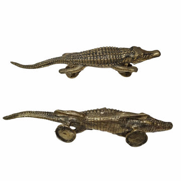 Brass Crocodile Door Handle – Solid Brass