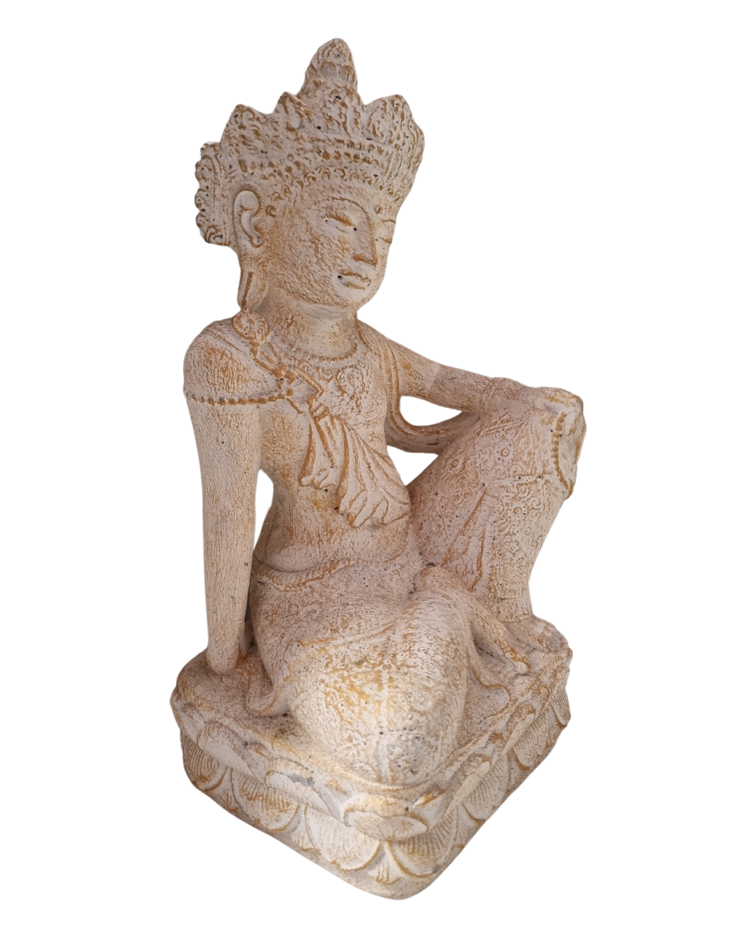 This is the Dewi Sari figure — the graceful seated goddess in a relaxed, open pose. 