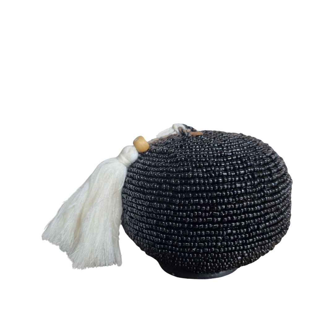 Beaded Bamboo Trinket Box