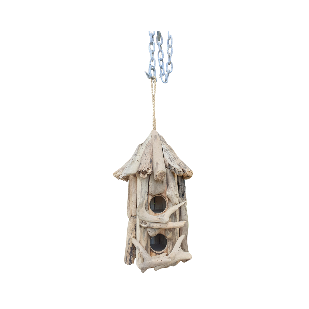 Driftwood Bird House Twin Door style 2
