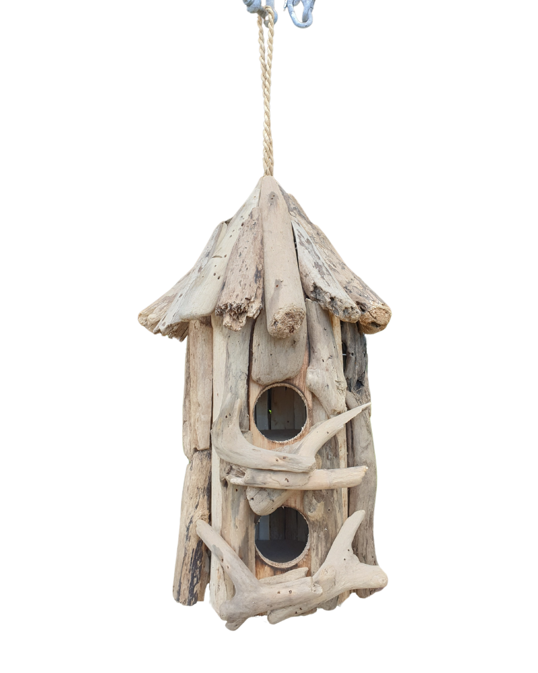 Driftwood Bird House Twin Door style 2
