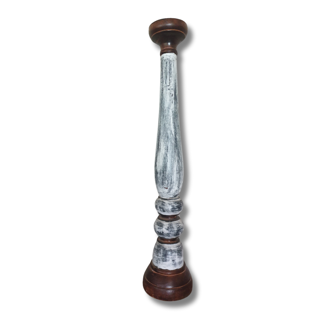 candle stick carving on white back ground