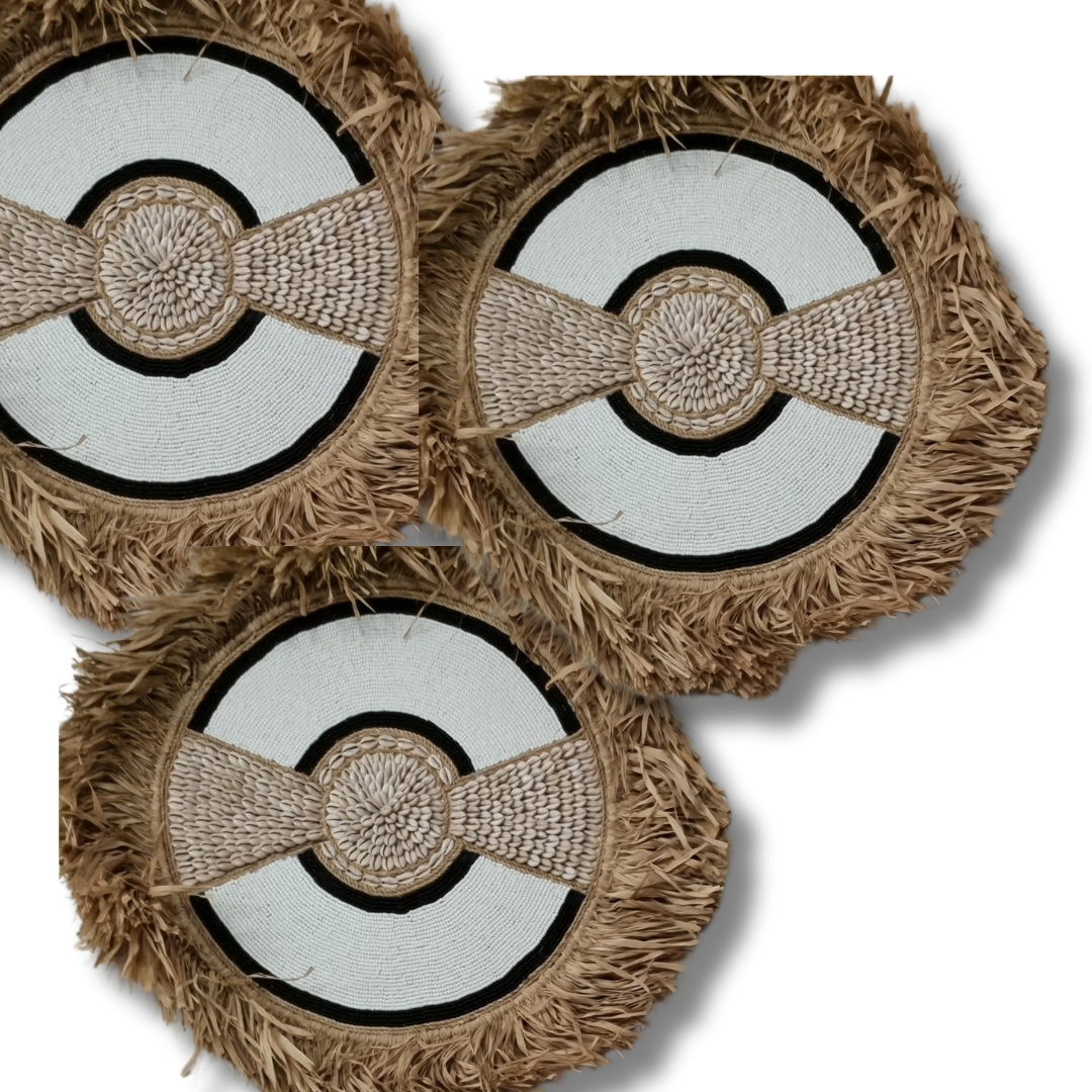 Boho Style Shield Wall Art Black