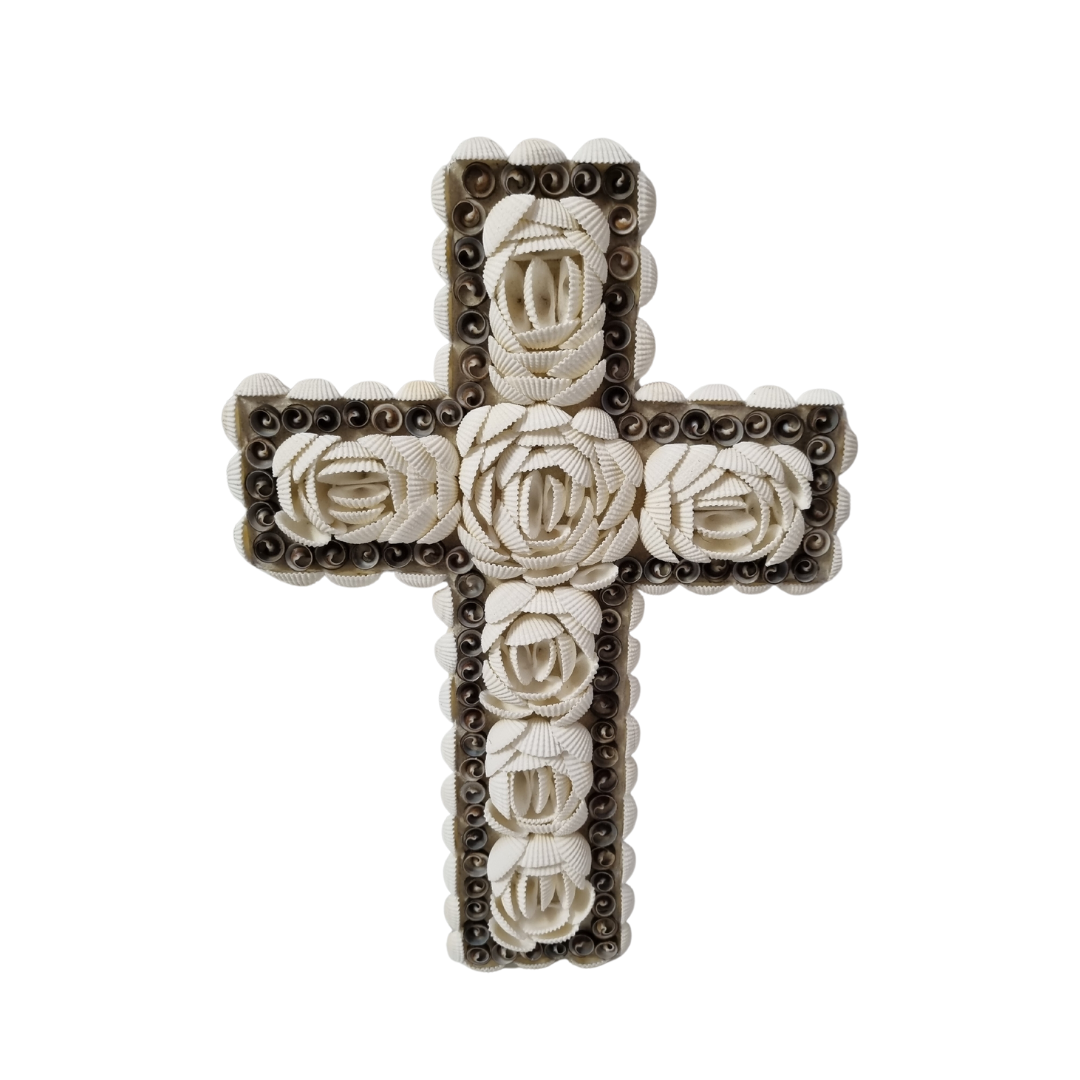 Boho Wall Art Shell Cross
