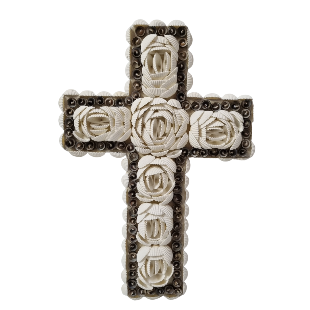 Boho Wall Art Shell Cross