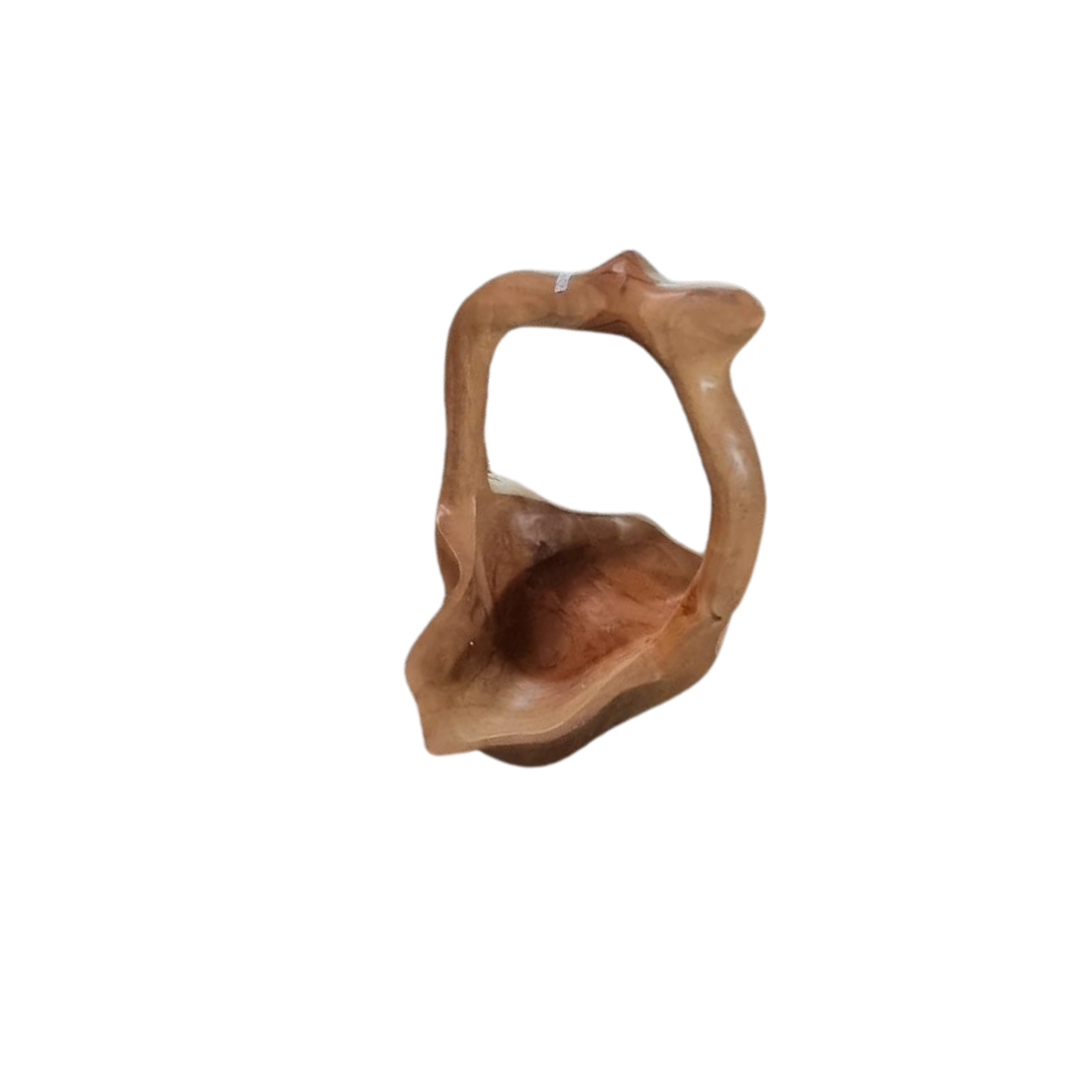 Natural Teakwood Abstract Bowls