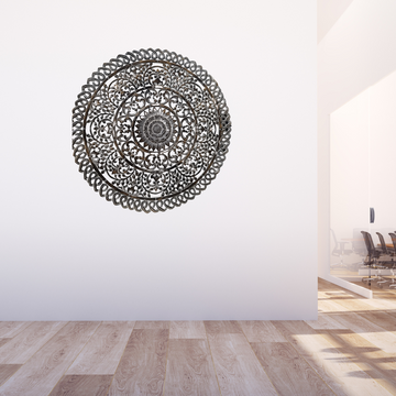 Brown Wash Mandala Wall Art