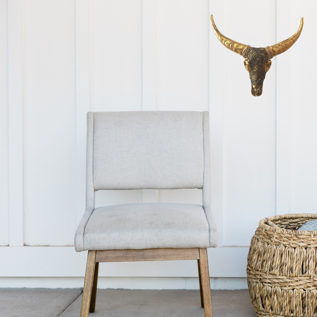 STYLE 1 Boho Bull Skull Rustic Wall Art for Unique Decor Gold