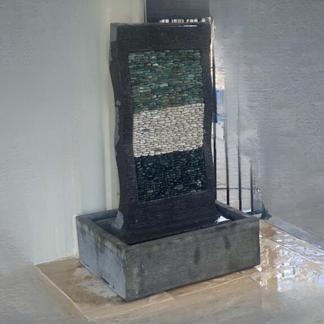 Cascading Style Pebble Design Water Feature for Gardens - Azure Decor