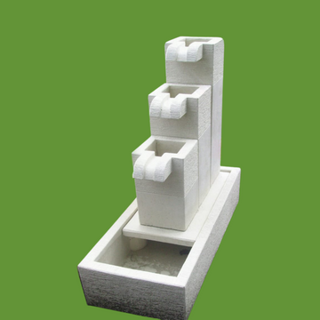 Cascading Water Fountain – White Concrete