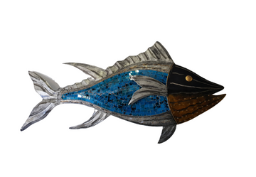 Coastal Mosaic Tuna Wall Sculpture