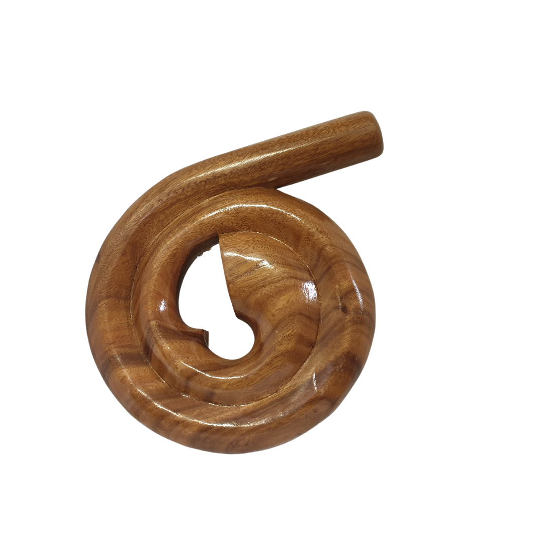 Compact Travel Spiral Musical Instrument NATURAL