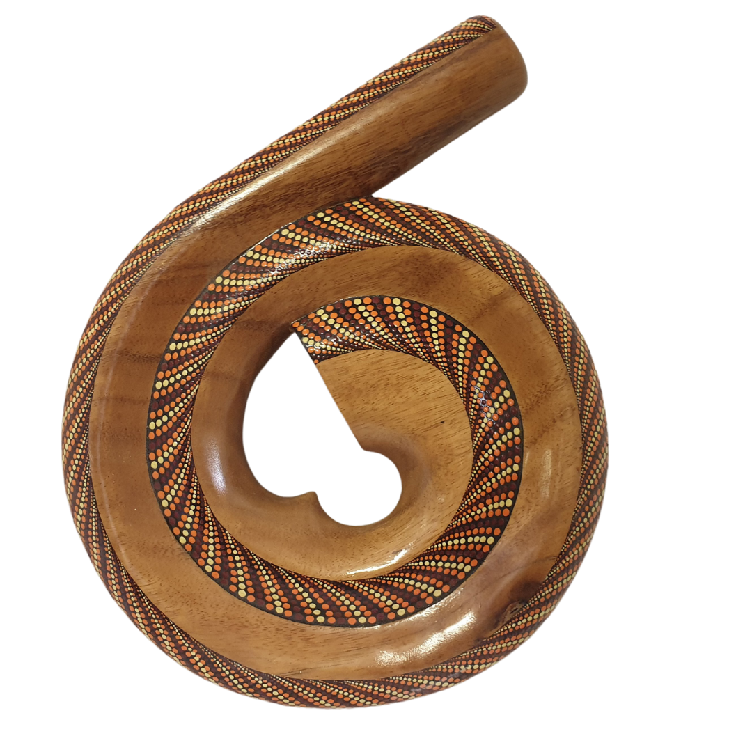 Compact Travel Spiral Musical Instrument BROWN SNAKE