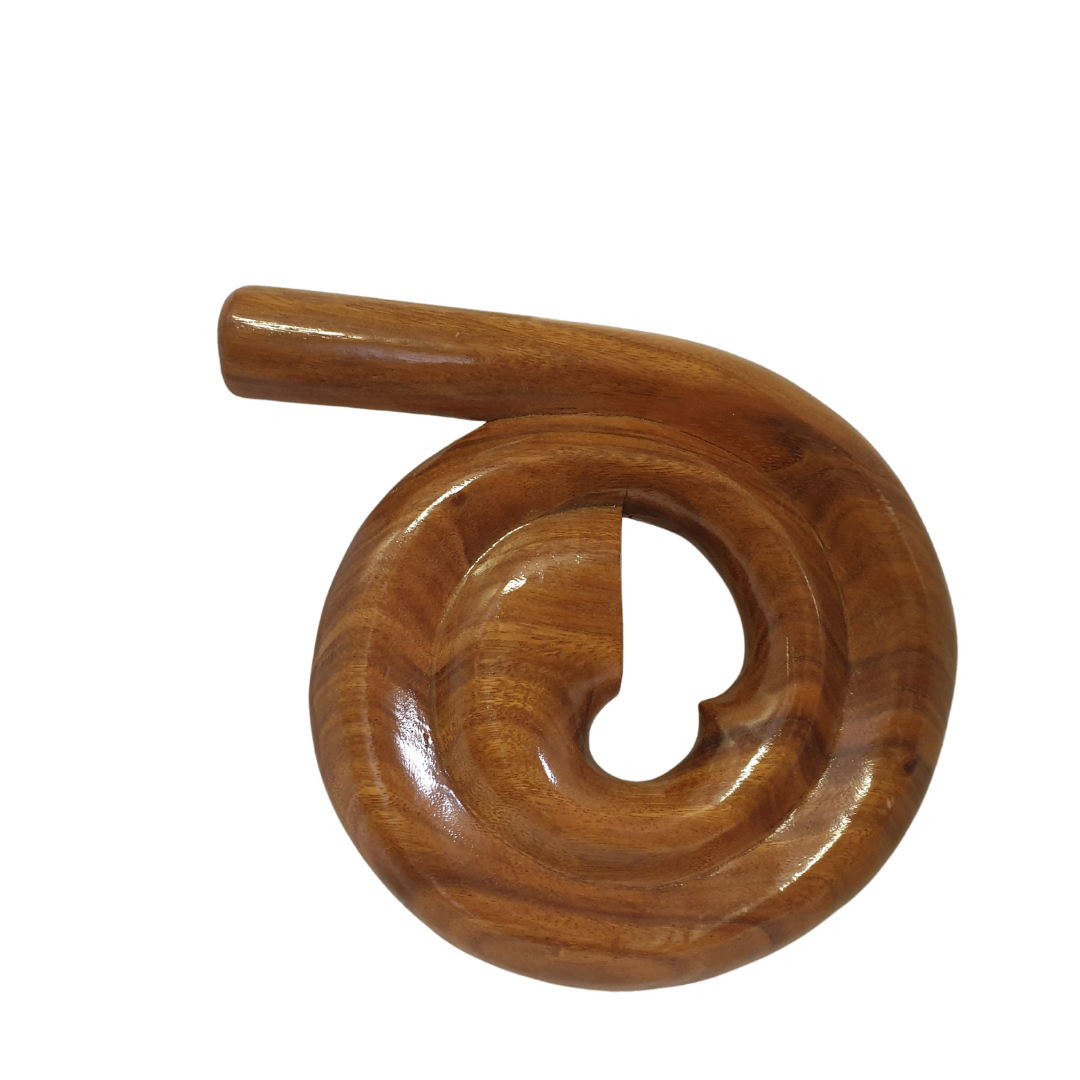 Compact Travel Spiral Musical Instrument NATURAL